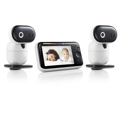 Motorola PIP1610 Connect Wi-Fi HD Motorized Smart Baby Monitor - 2 Camera Set - White