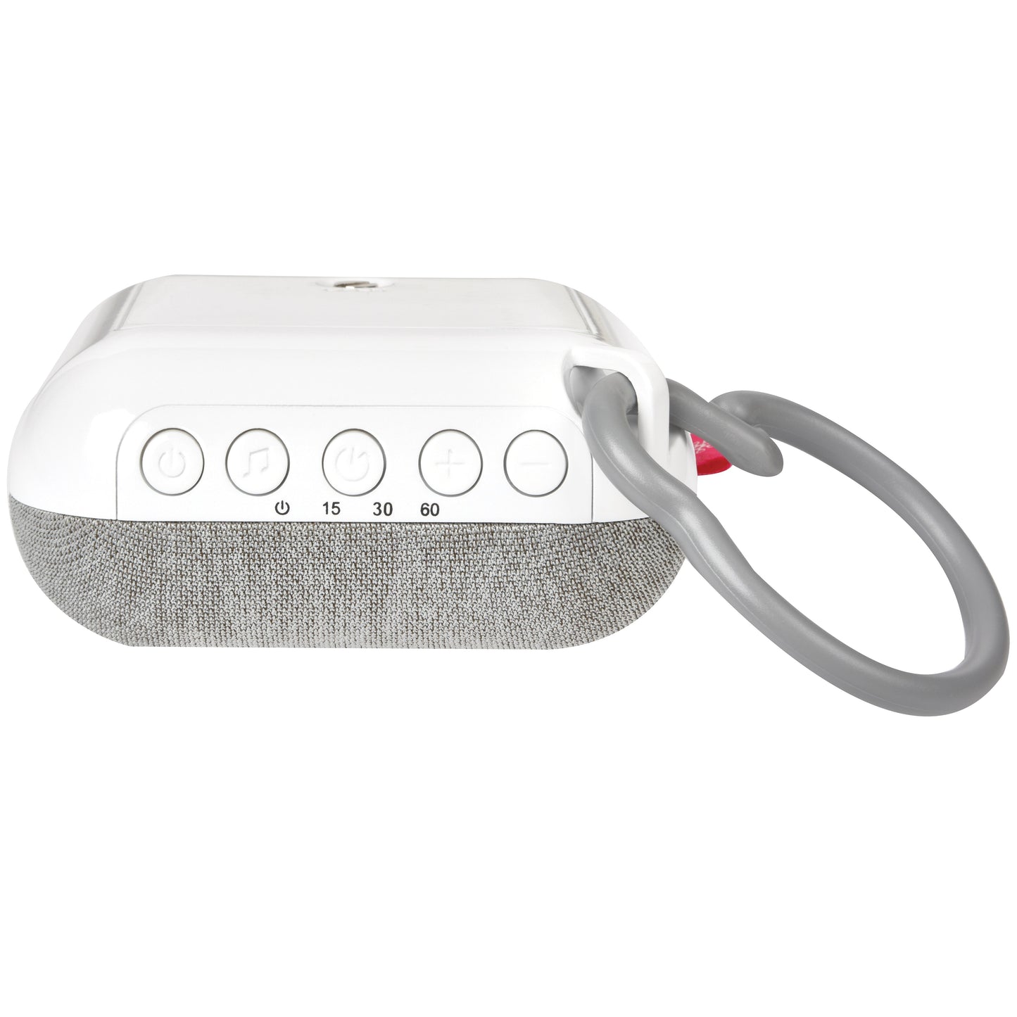 Project Nursery Portable Sound Soother Fabric Clip with 8 Pre-Loaded Sounds - Grey/White