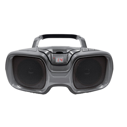 Proscan Portable Bluetooth Boombox with Top-Loading CD Player and AM/FM Radio - Silver