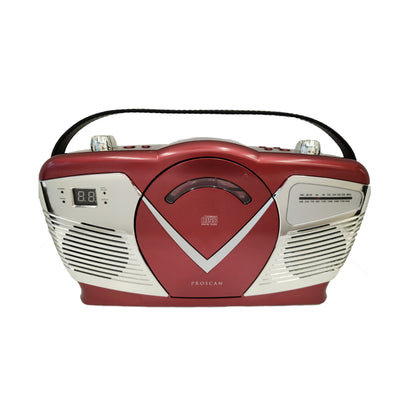 Proscan Retro Portable CD/Radio Boombox - Red