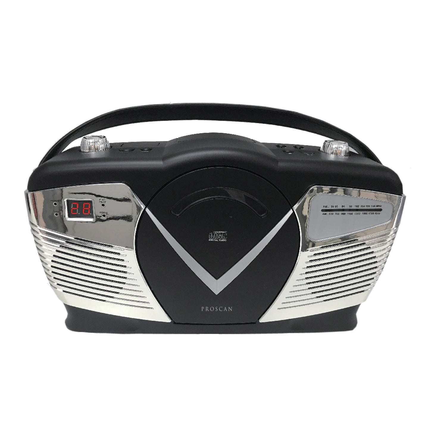 Proscan Retro Portable CD/Radio Boombox - Black