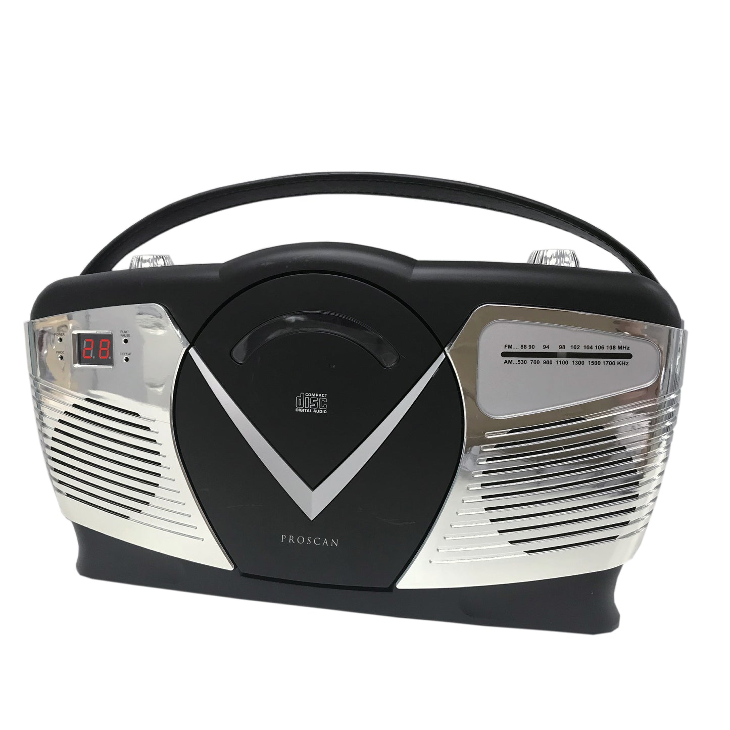 Proscan Retro Portable CD/Radio Boombox - Black