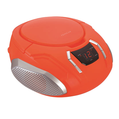 Proscan Portable CD Boombox with AM/FM Radio and AUX - Orange