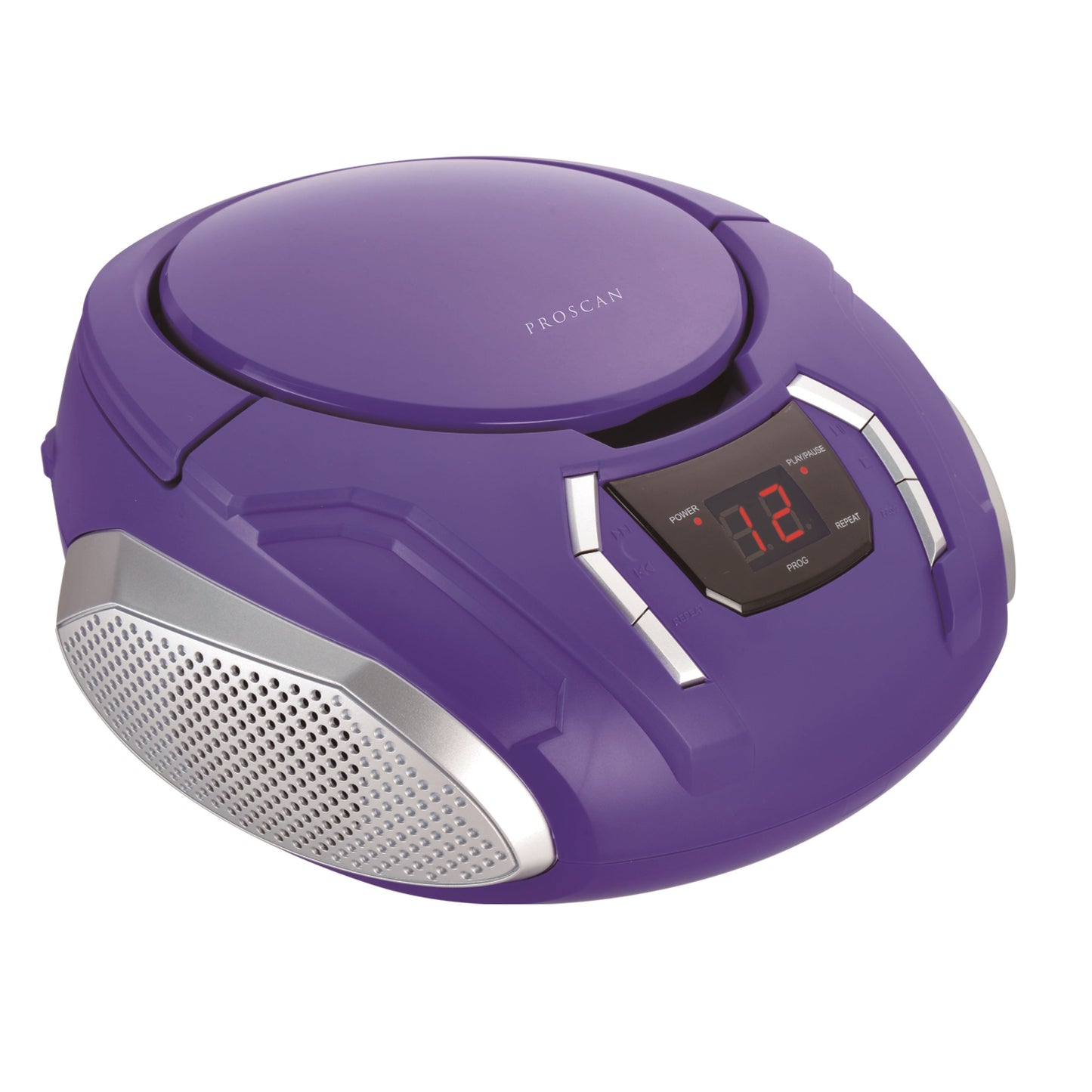 Proscan Portable CD Boombox with AM/FM Radio and AUX - Purple