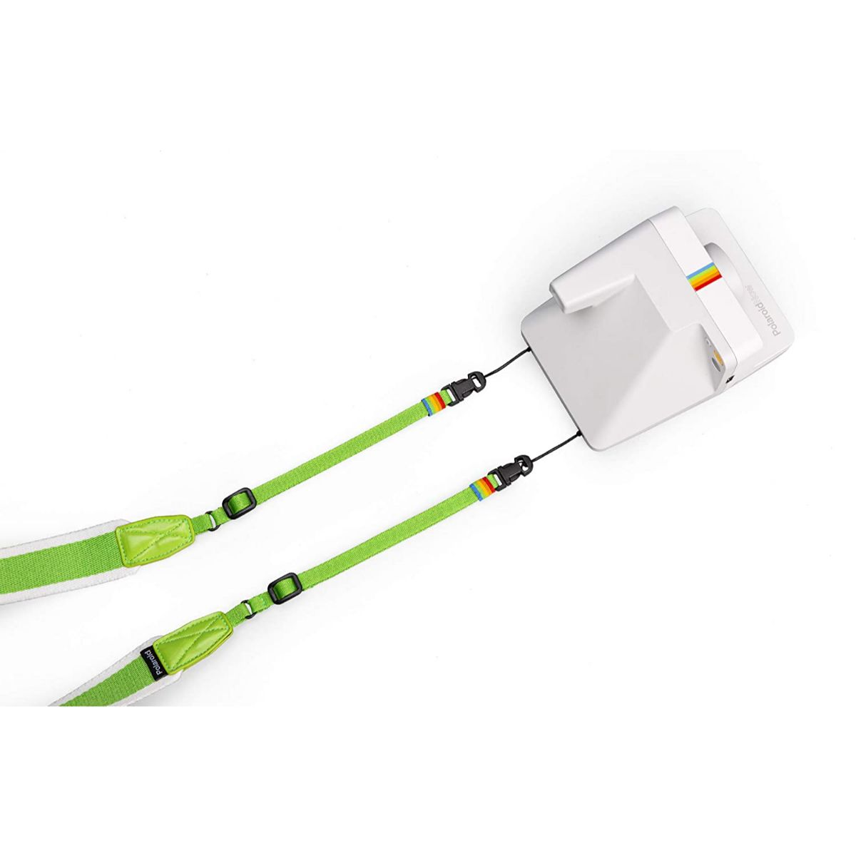 Polaroid Camera Strap Flat – Green stripe