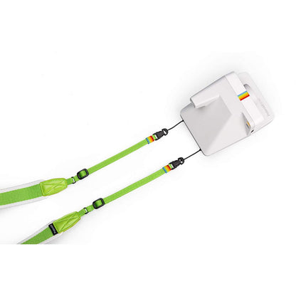 Polaroid Camera Strap Flat – Green stripe