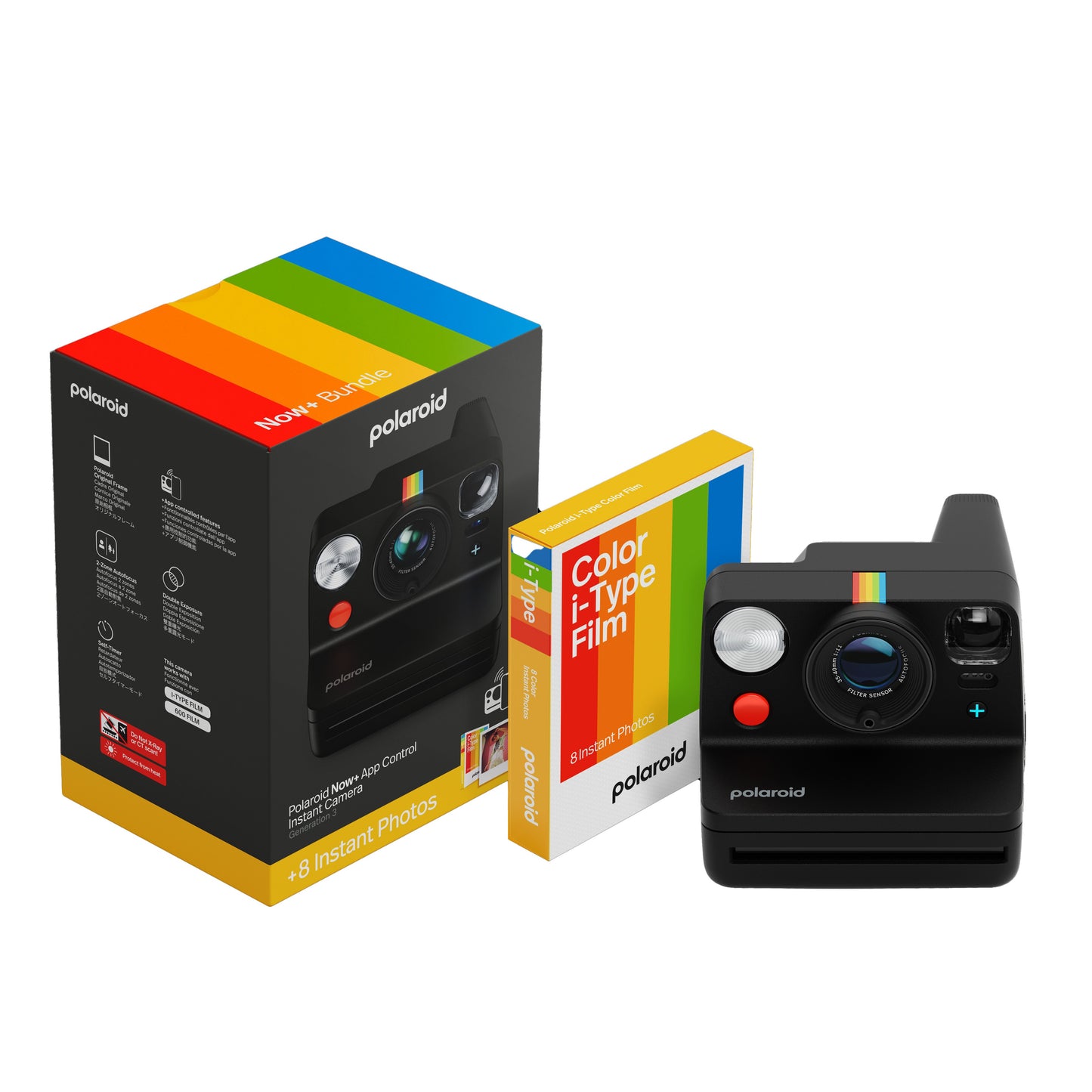 Polaroid Now+ Generation 3 Black + Color Film Bundle (8 photos)