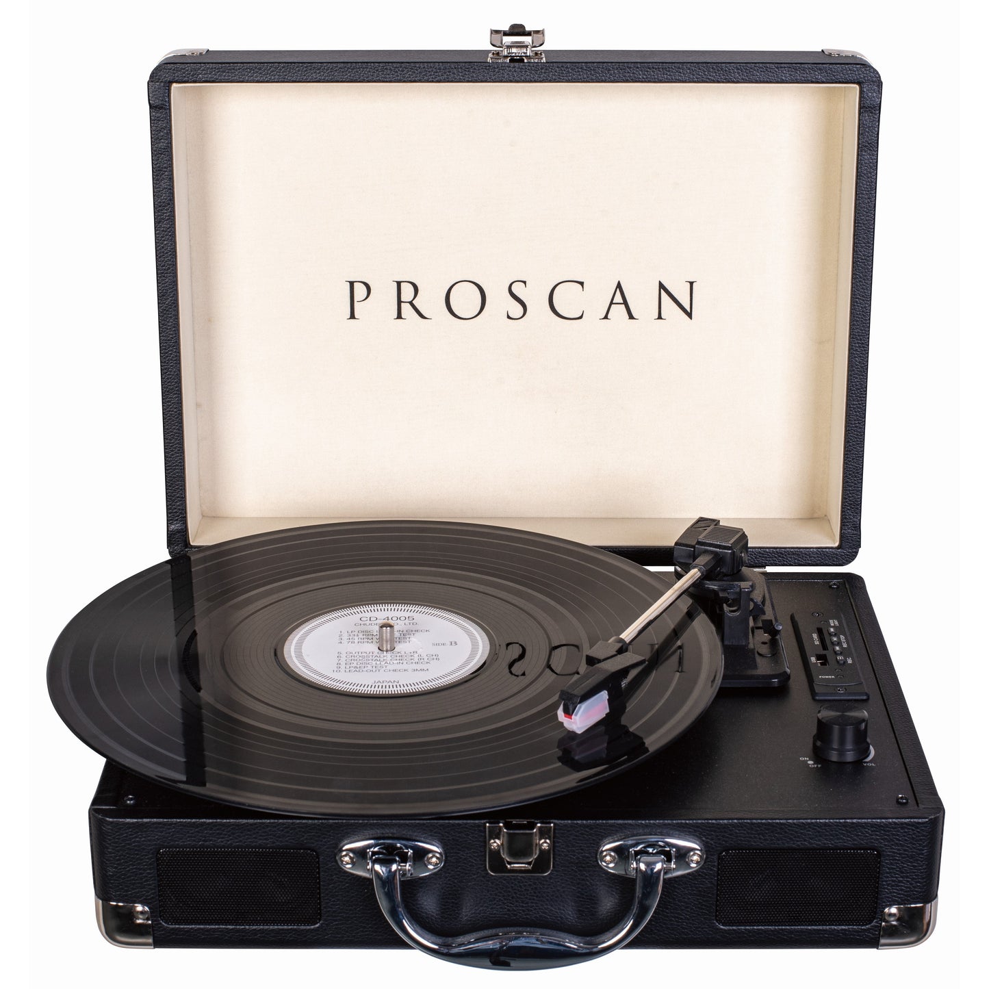 Proscan Belt Drive USB Bluetooth Suitcase Turntable - Black