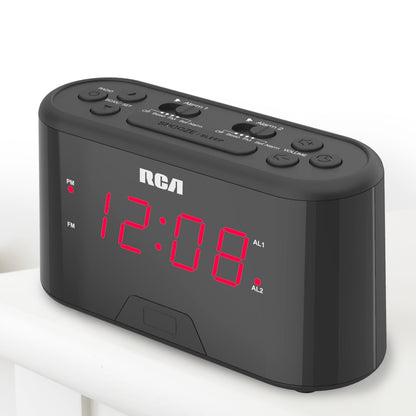 RCA Digital Clock Radio - Black