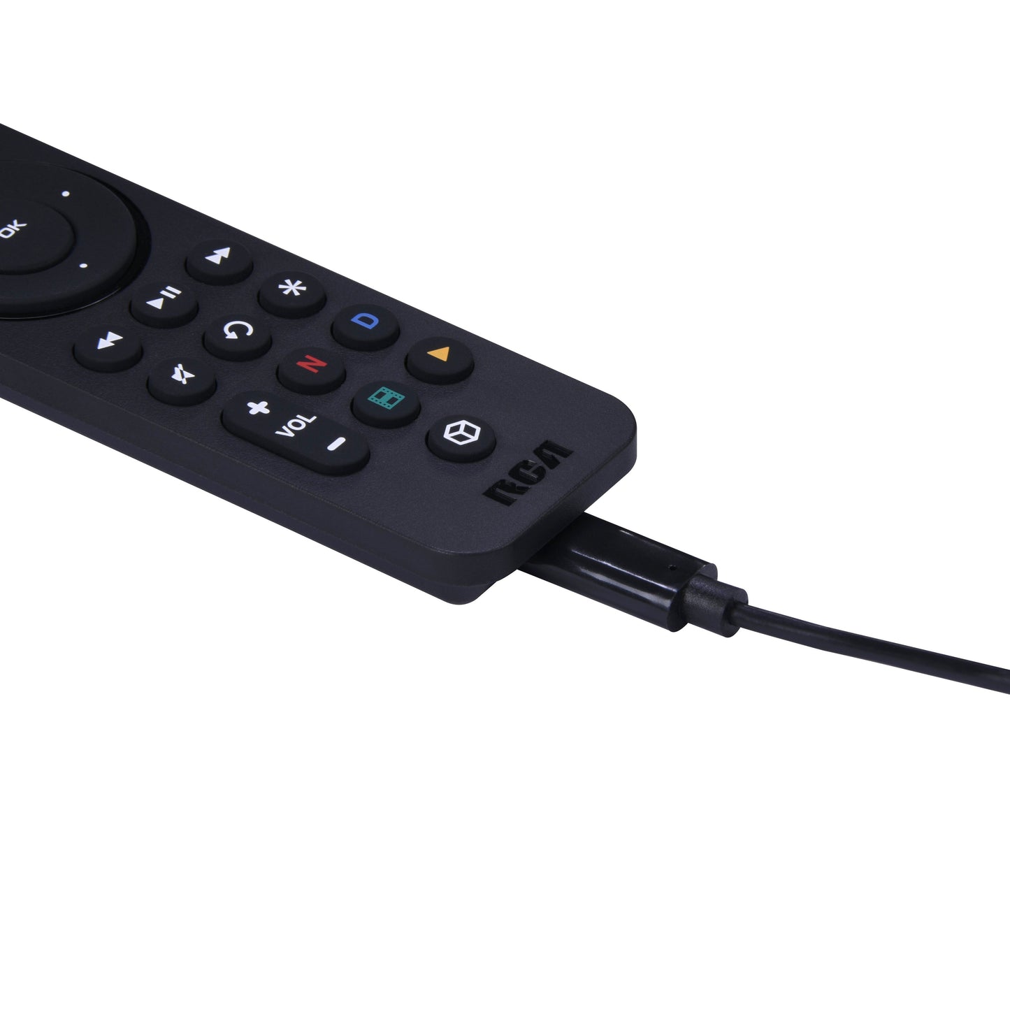 RCA 3-Device Streaming Bluetooth Rechargeable Ultra-Thin Universal Remote Control - Black