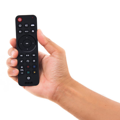 RCA 3-Device Streaming Bluetooth Rechargeable Ultra-Thin Universal Remote Control - Black