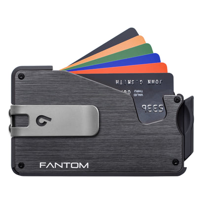 Fantom S Wallet Slim with Money Clip - Black