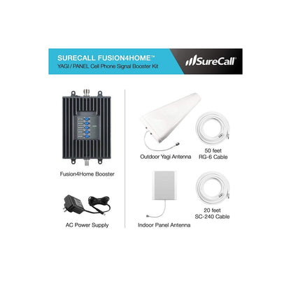 SureCall Fusion4Home 3.0 Yagi/Panel 4G Cell Phone Signal Booster Kit