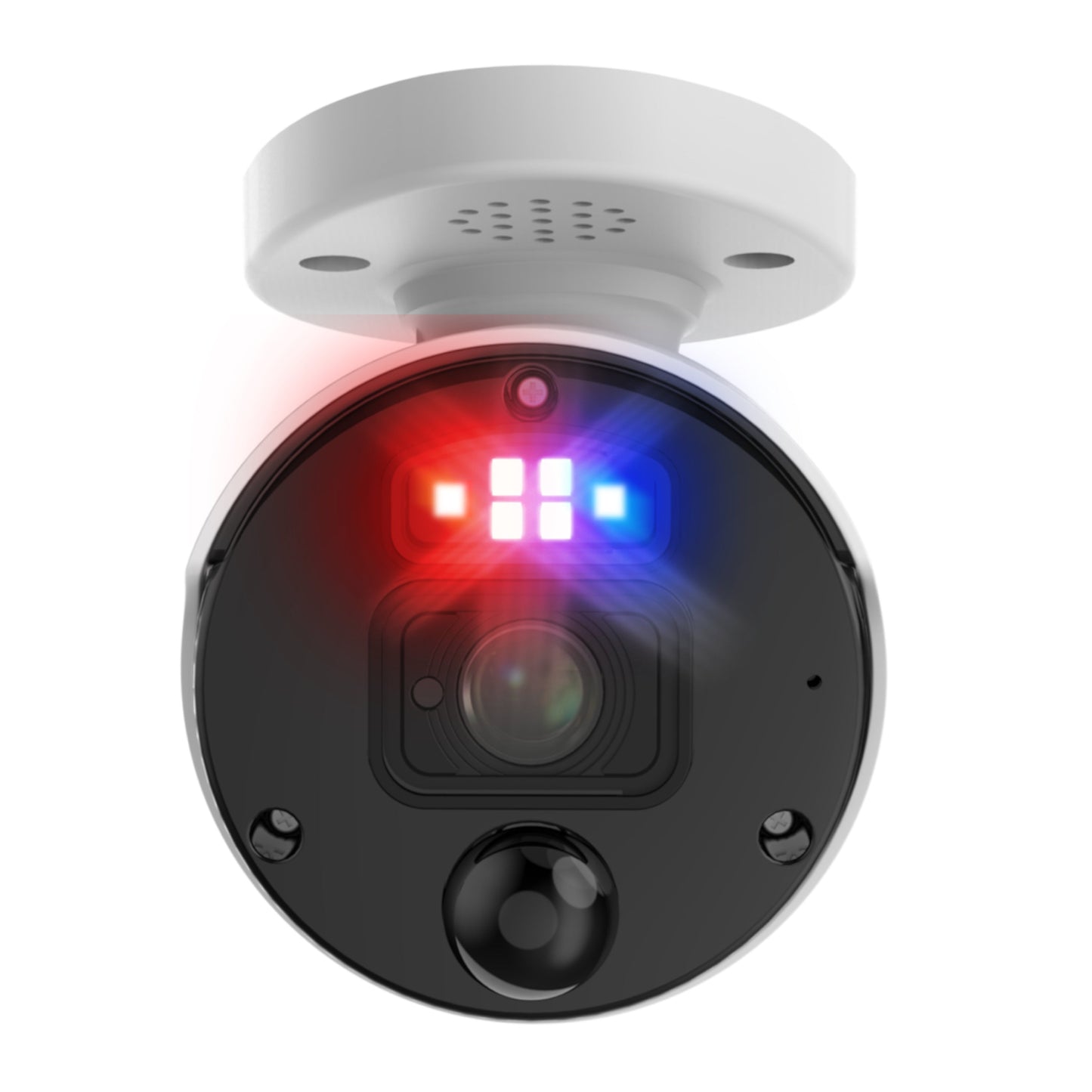 Swann 12MP Pro SwannForce™ Add-On NVR Bullet IP Camera with Spotlight, Siren, Red & Blue Flashing Lights - White