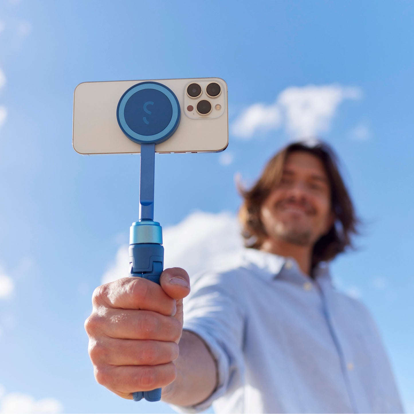 ShiftCam SnapPod Magnetic Tripod and Selfie Stick - Blue Jay