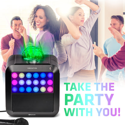 Singsation Star Burst All-In-One Karaoke Party System- Black