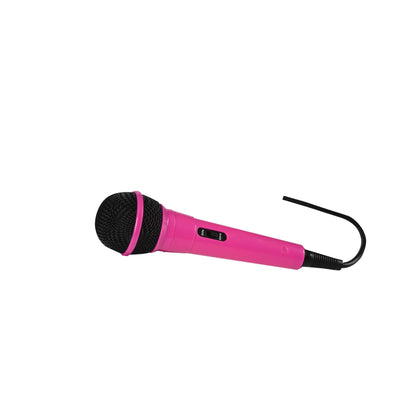 Singsation Classic Portable Bluetooth Karaoke Machine/Speaker with Wired Microphone - Pink