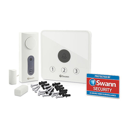 Swann DIY Wireless Gate-Open Alert Security Alarm Kit - White