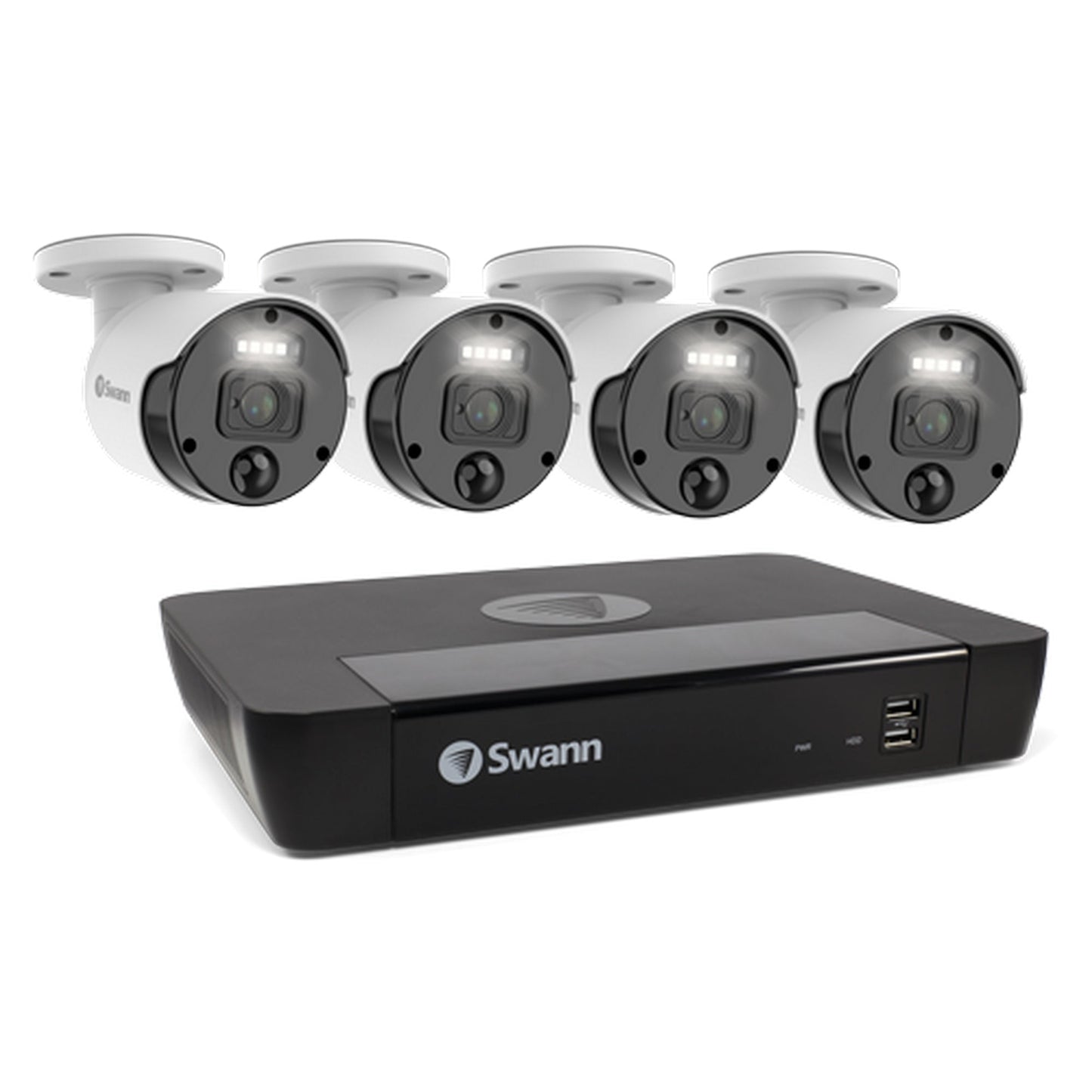 Swann Master 4K Ultra HD 8-channel 2TB Hard Drive NVR Security System with 4 x 4K Bullet Cameras (NHD-875WLB) - White