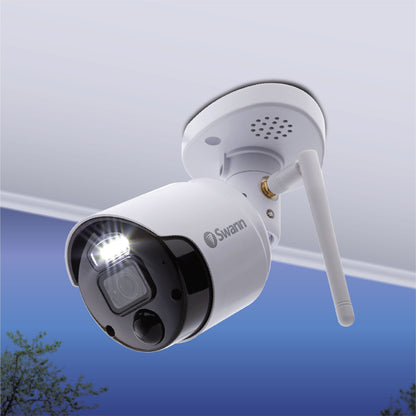 Swann 1080p HD Add On Wi-Fi Bullet Security Camera with Outdoor True Detect Thermal Sensing and Spotlight - White