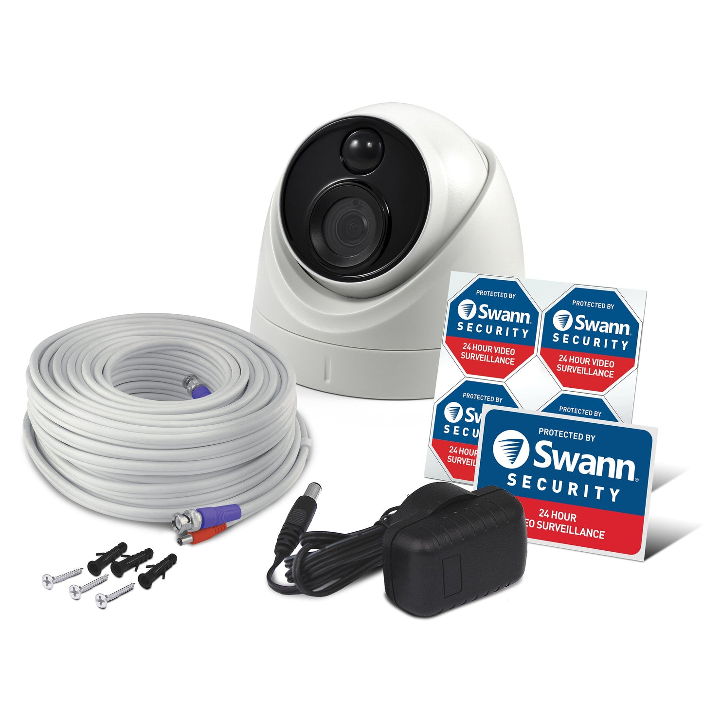 Swann 4K Ultra HD Thermal-Sensing Outdoor Add-On Dome Security Camera - White