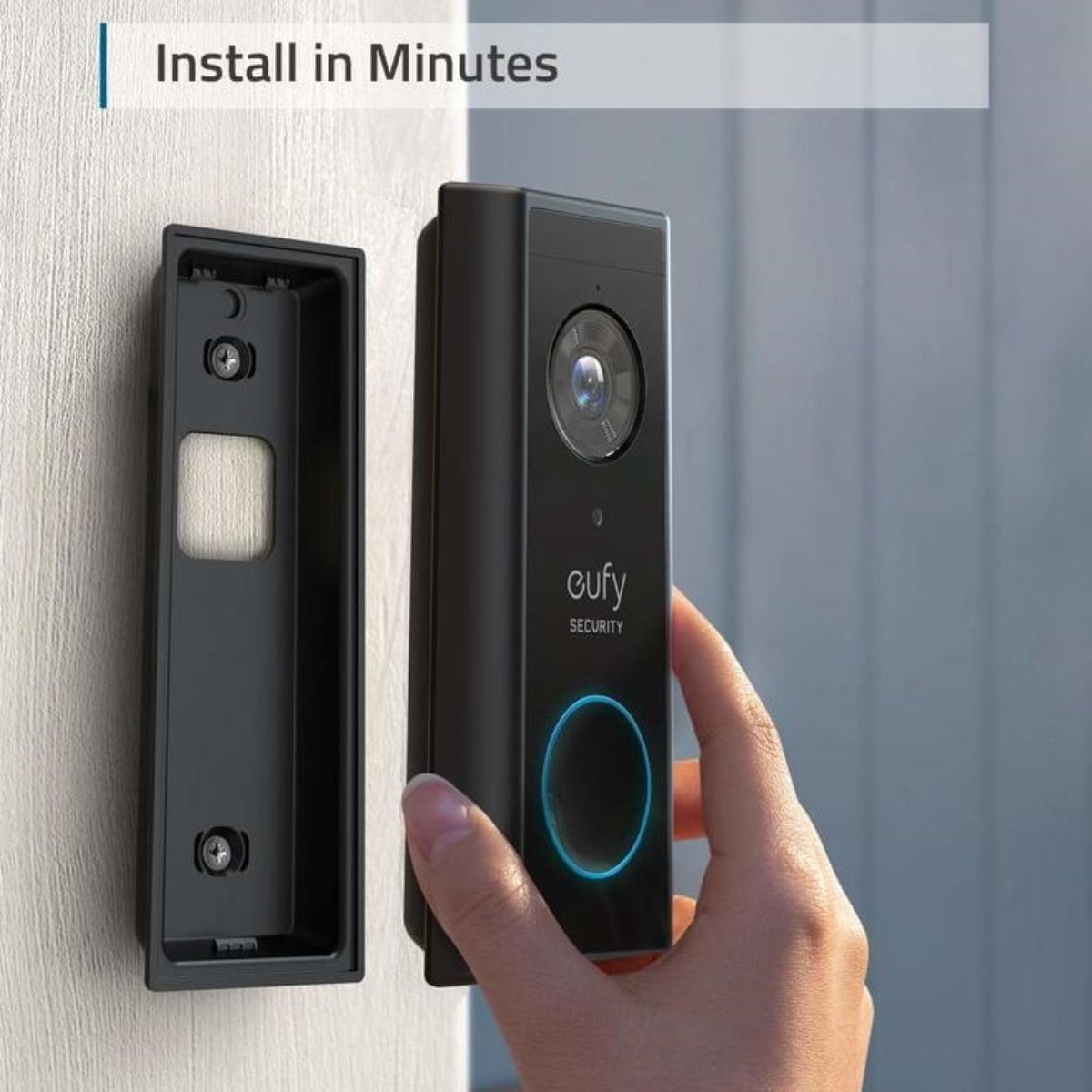 Eufy Security WiFi 2K Battery Video Doorbell Add On - BLK EF