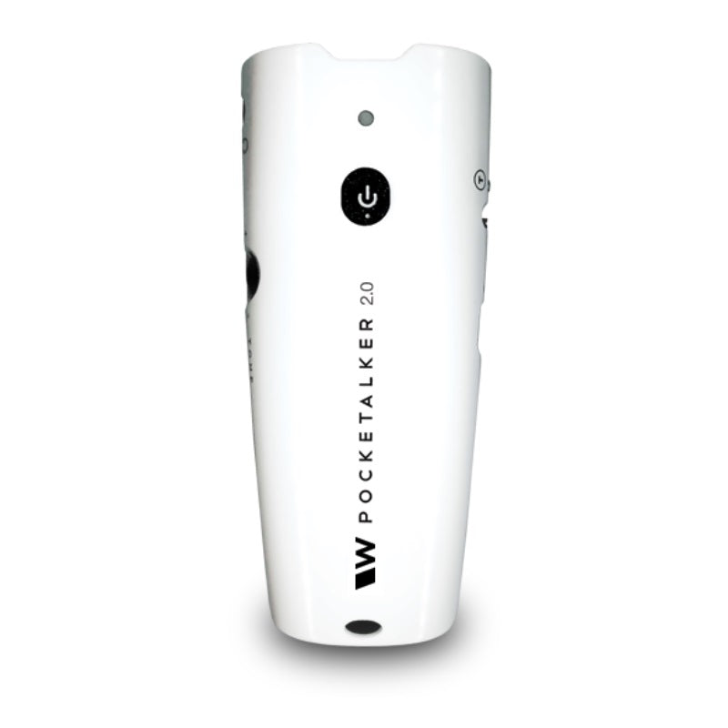 Williams Sound Pocketalker 2.0 Personal Amplifier with Over-the-Head Headphones & Mini Earbuds - White