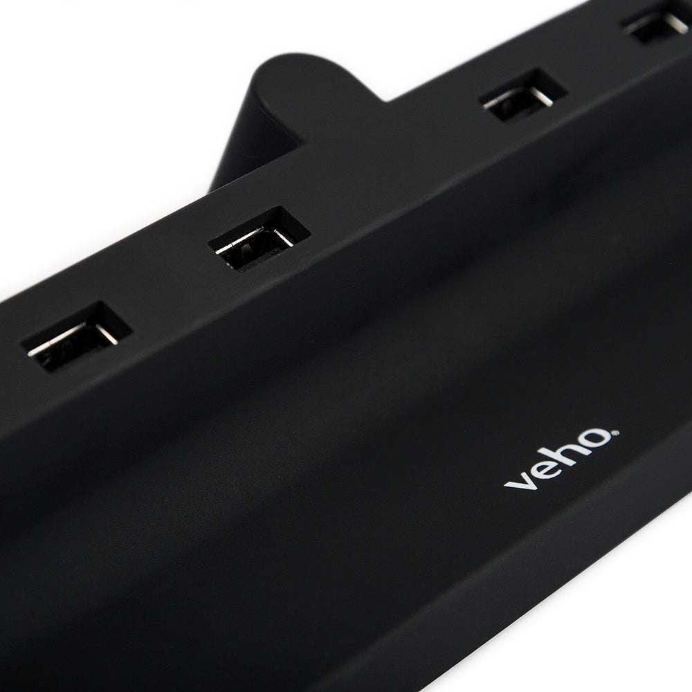 Veho TA-6 Desktop 6-port USB Charging Hub with 2.4A Output – Black