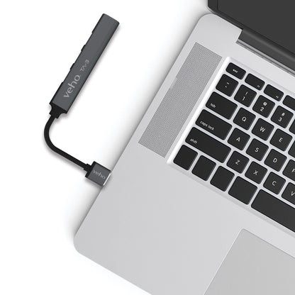 Veho TA-3 USB-A to 4-port USB-A Mini Hub - Black