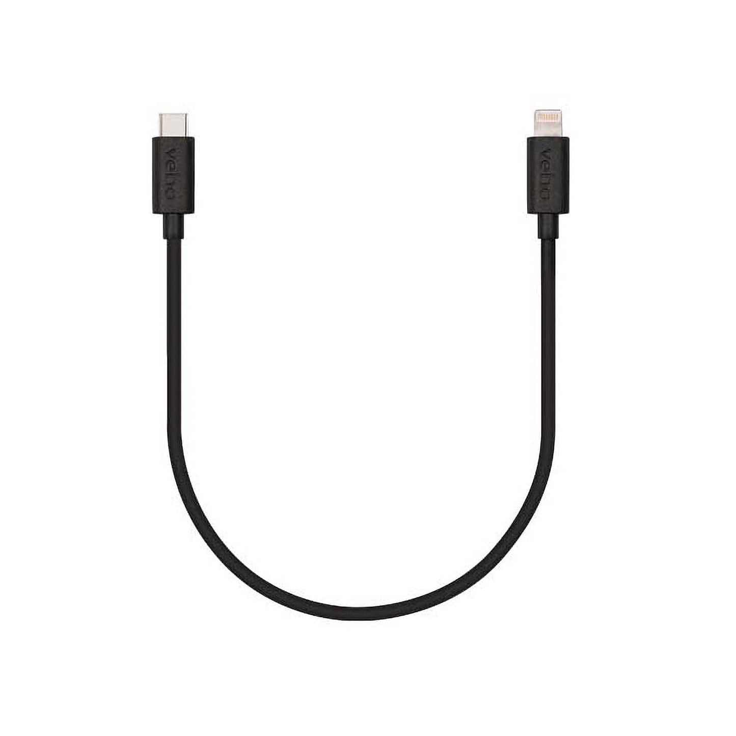 Veho Pebble USB-C to Lightning Charge and Sync Cable 0.2-m/0.7-ft - Black