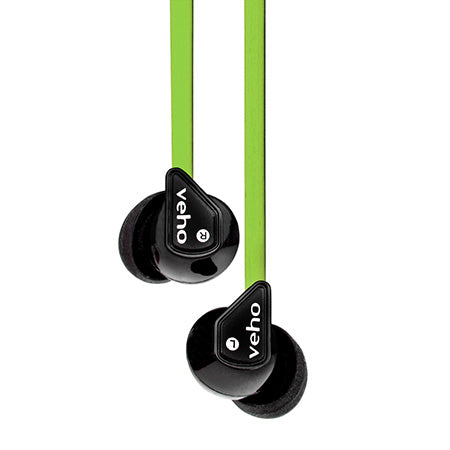 Veho Z-1 Stereo Noise Isolating Earbuds - Green