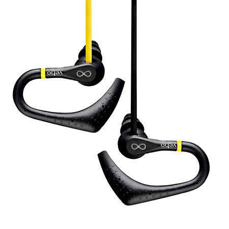 Veho ZS-2 Water Resistant Sport Hook Earbuds - Yellow