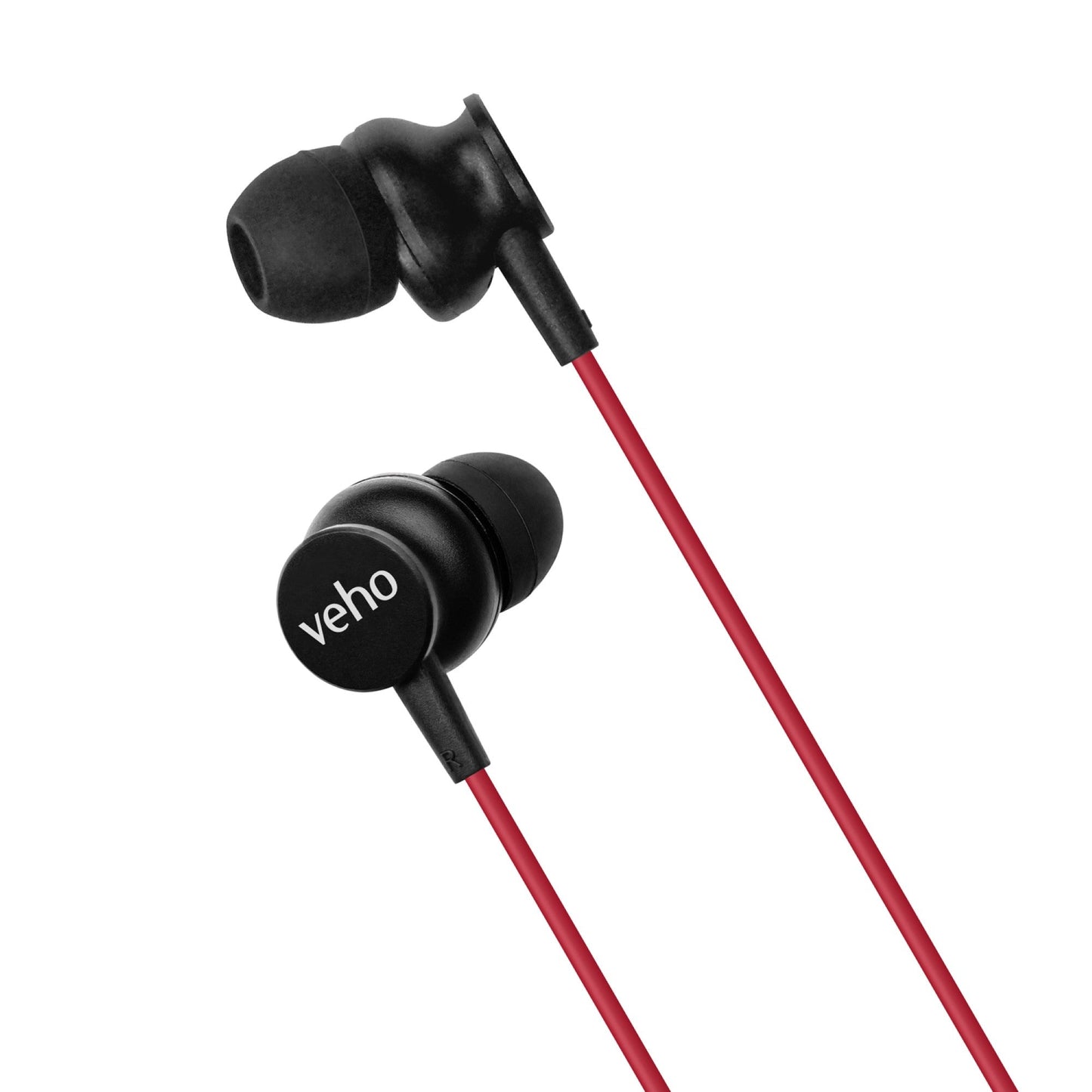 Veho Z-3 In-Ear Stereo Headphones with Built-in Microphone and Remote Control - Red