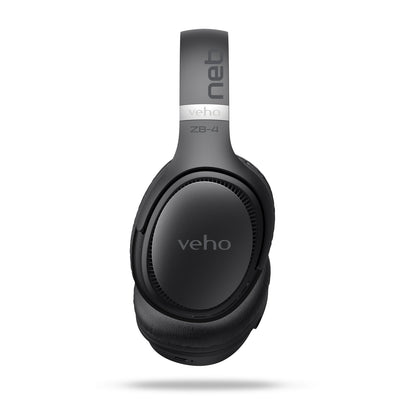 Veho ZB-4 NEB Bluetooth Wireless Headphones - Black/Grey