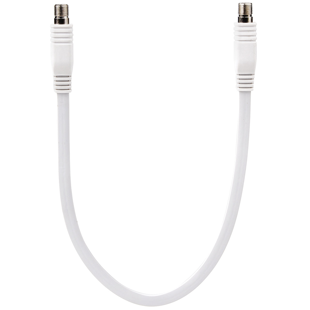 RCA 18-in (1.5-ft) Flat Coax Extension Cable for Window/Door Feedthrough with Female Connectors - White