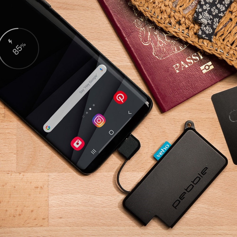 Veho Pokket 1000-mah Keyring Sized Power Bank - Black