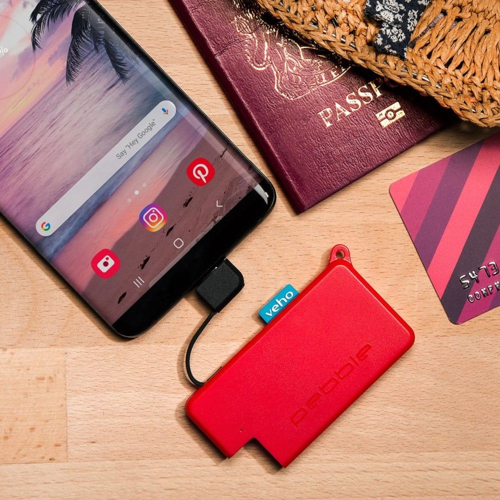 Veho Pokket 1000-mah Keyring Sized Power Bank - Red