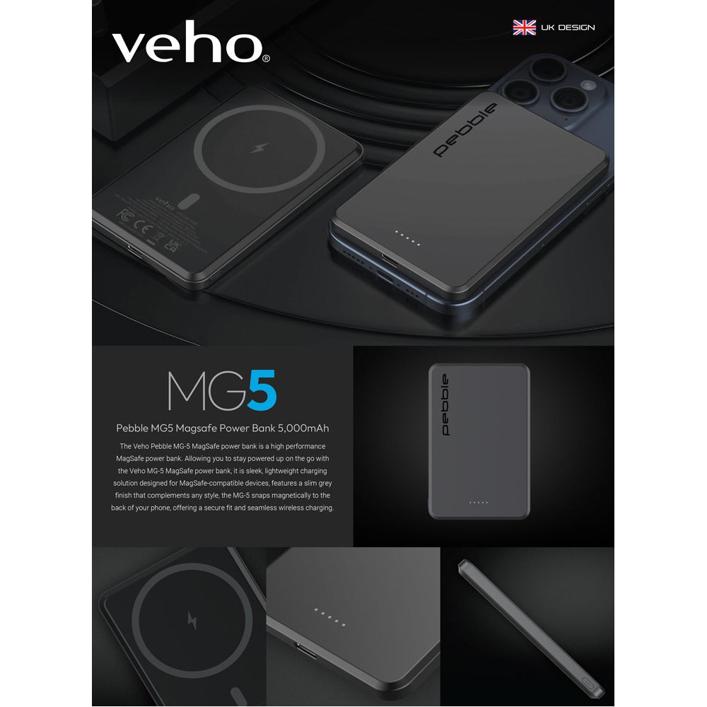 Veho Pebble MG5 MagSafe Power Bank – 5,000mAh