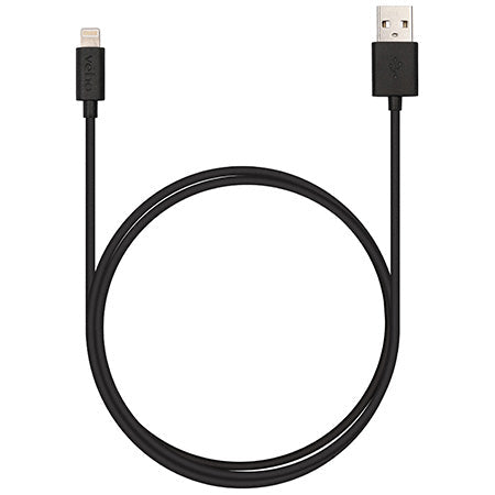 Veho Pebble Certified MFi Lightning to USB Charge & Sync Cable, 1-meter (3.3-ft) - Black