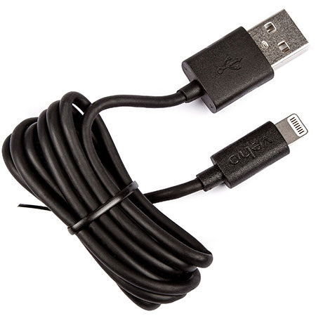 Veho Pebble Certified MFi Lightning to USB Charge & Sync Cable, 1-meter (3.3-ft) - Black