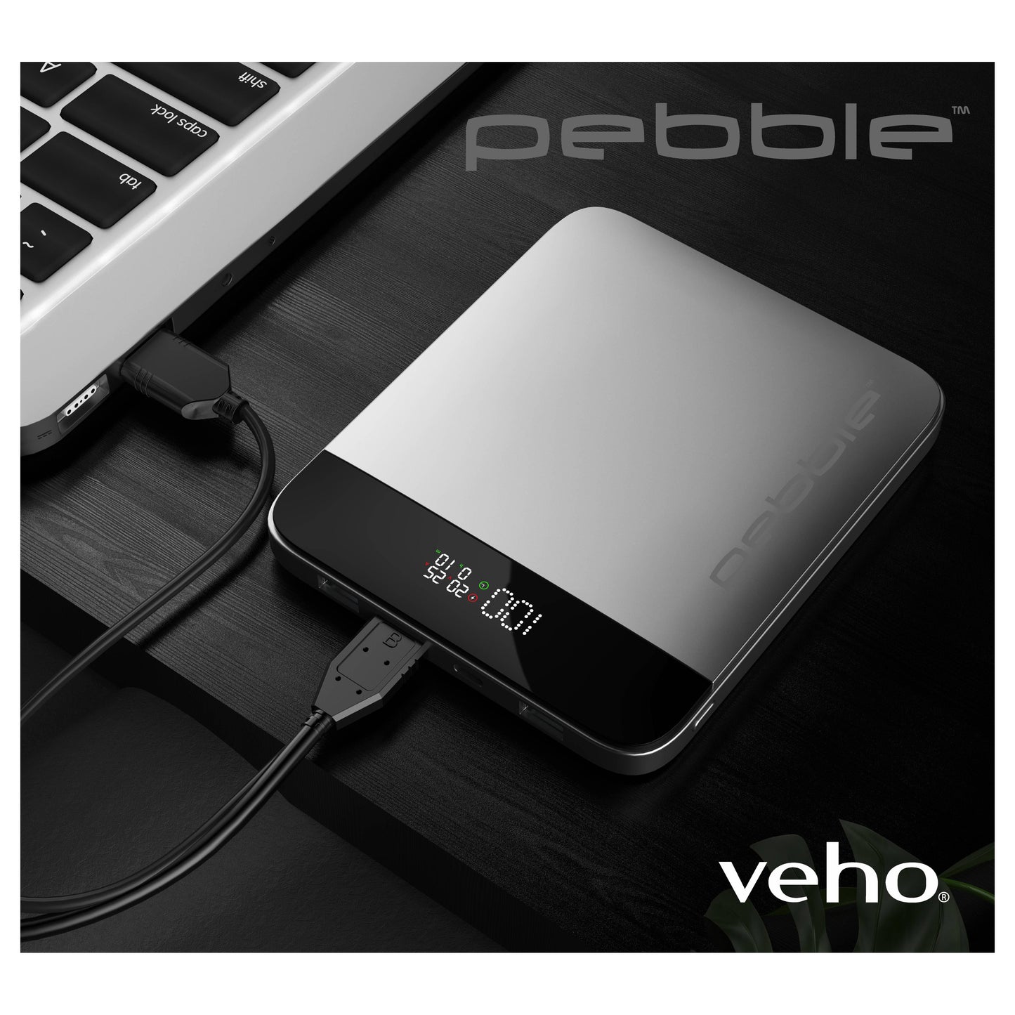 Veho Pebble PQ20 Digital Power Bank – 20,000mAh