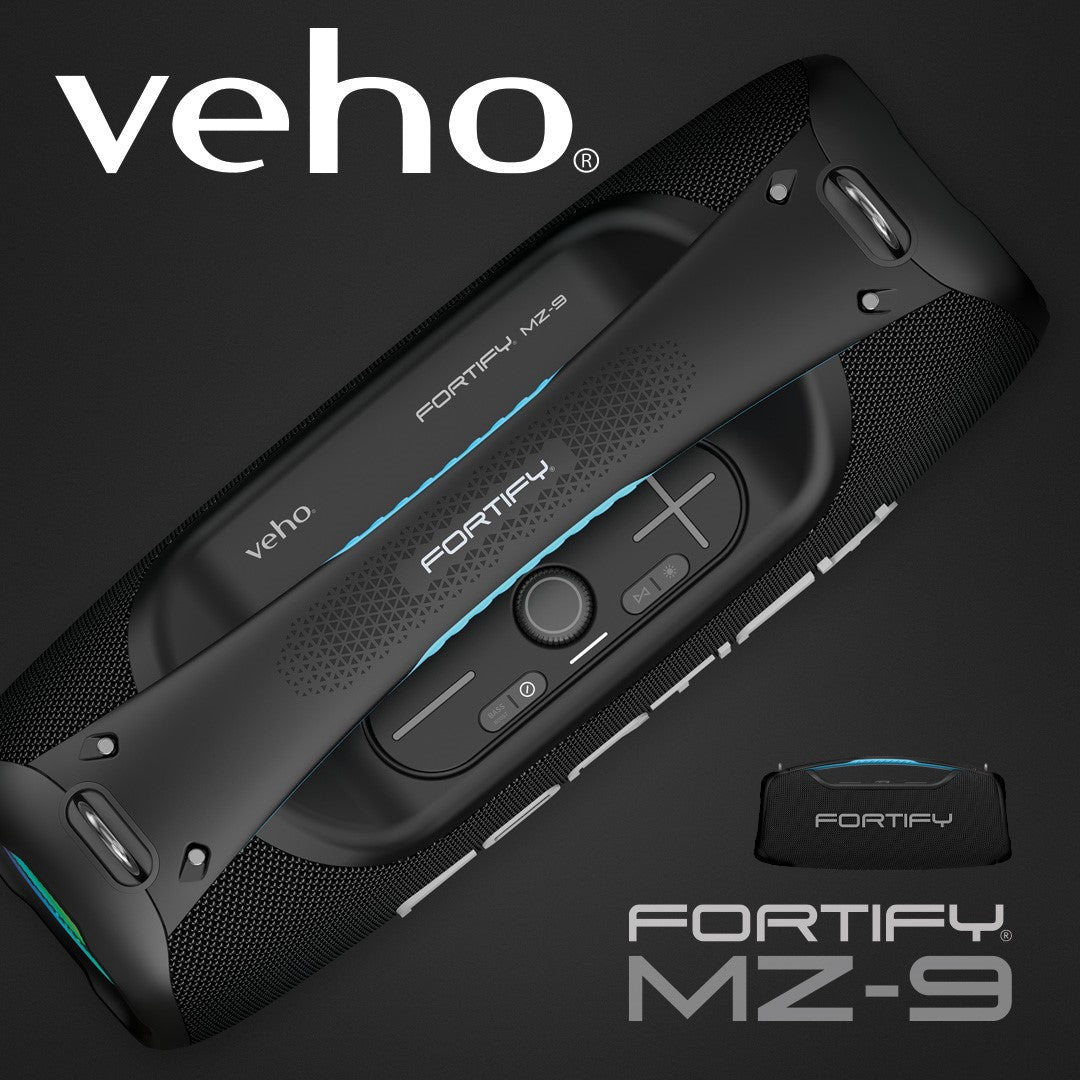 Veho MZ-9 Fortify Bluetooth Wireless Speaker - Black