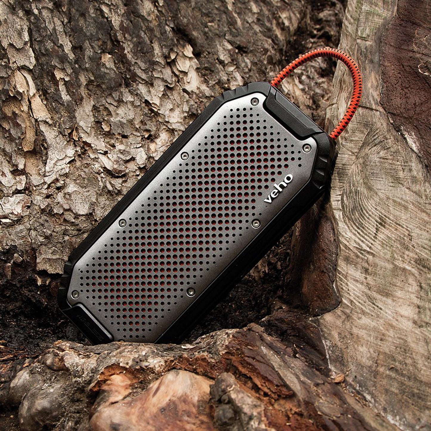 Veho MX-1 Water Resistant Rugged Wireless Bluetooth Speaker with Built-in Power Bank - Grey