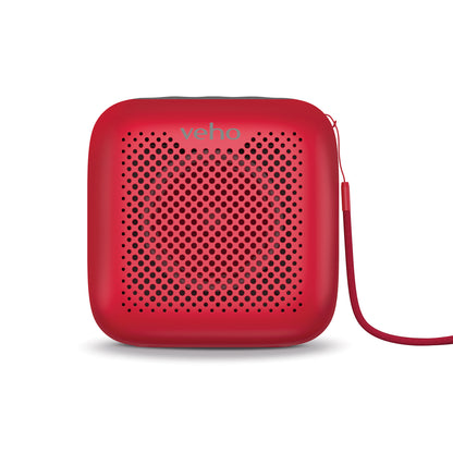 Veho MZ4 Bluetooth Wireless Speaker with Built-in Mic and TWS - Red