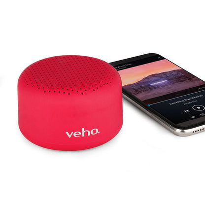 Veho M3 Portable Rechargeable 3-watt Wireless Bluetooth Speaker - Red