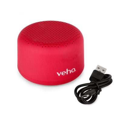 Veho M3 Portable Rechargeable 3-watt Wireless Bluetooth Speaker - Red