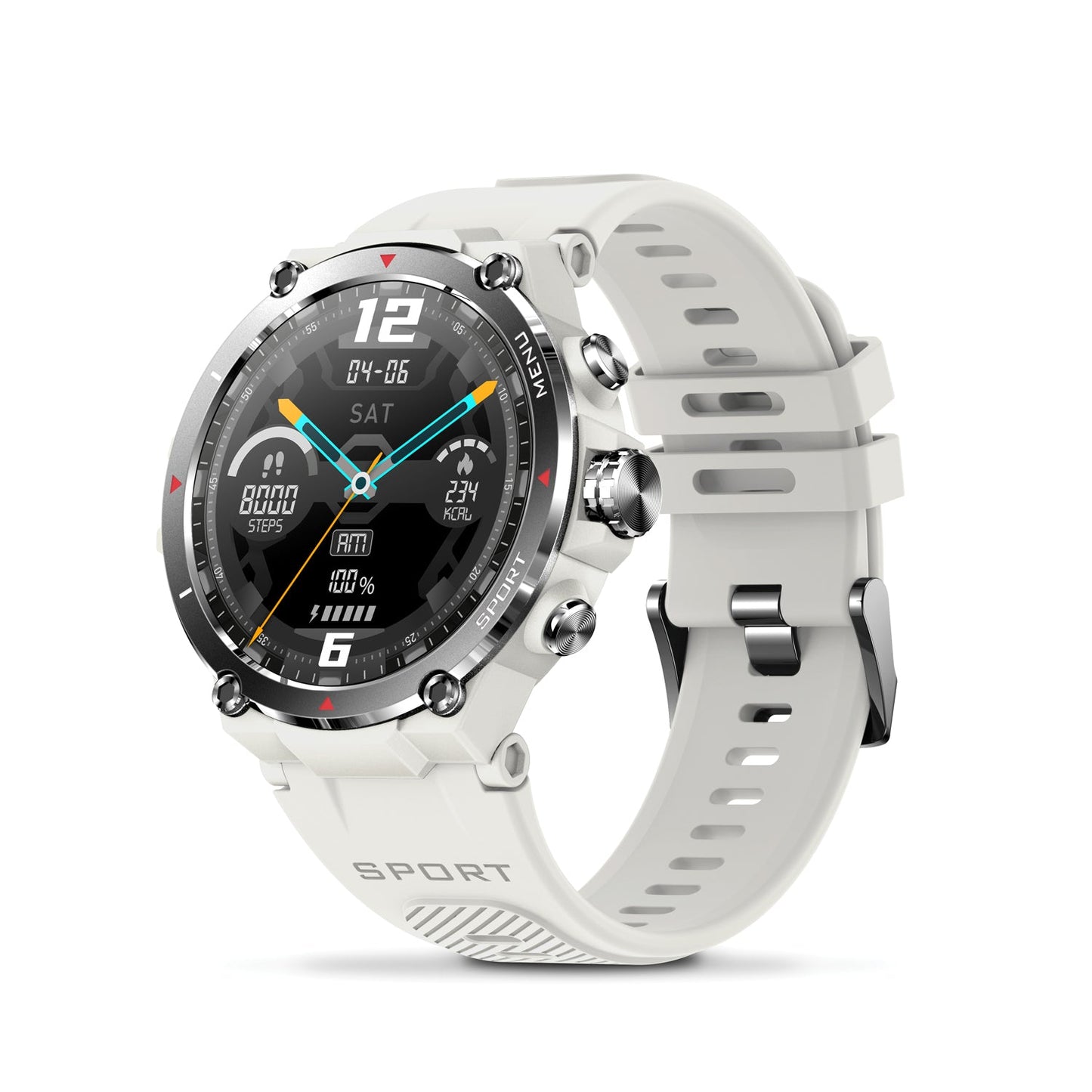 Veho Kuzo F1-S Sports Smartwatch with GPS - White