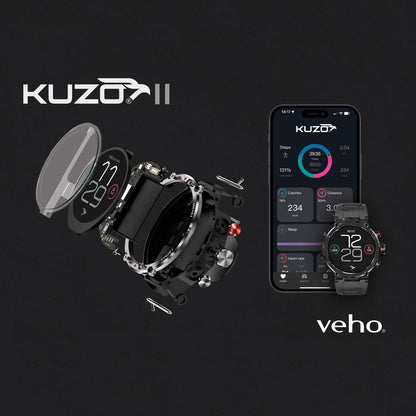 Veho Kuzo II F2-S Sports Smart Watch with GPS - Black