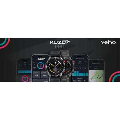 Veho Kuzo Pro Sports Smart Watch with GPS – Black