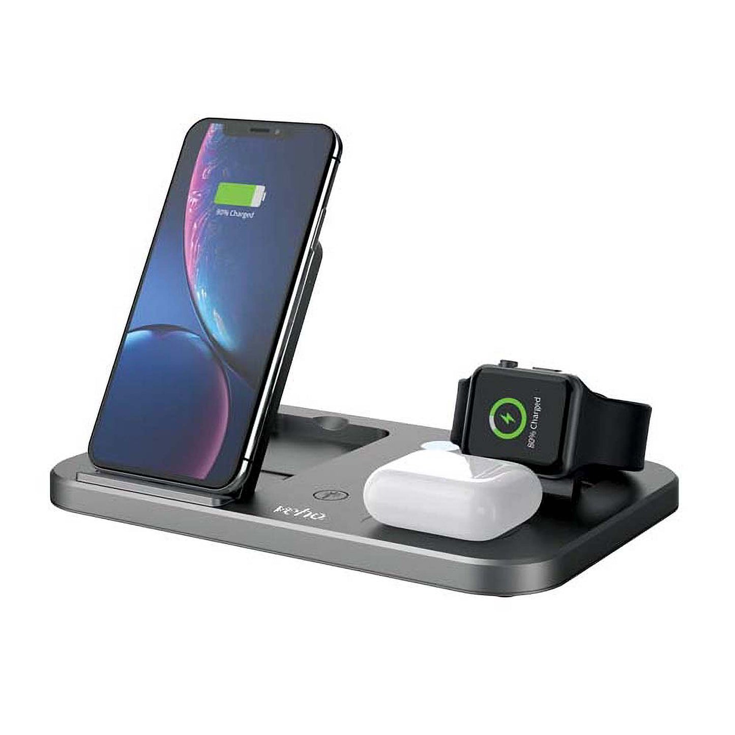 Veho DS-7 Qi Wireless Multi-Charging Station - Grey